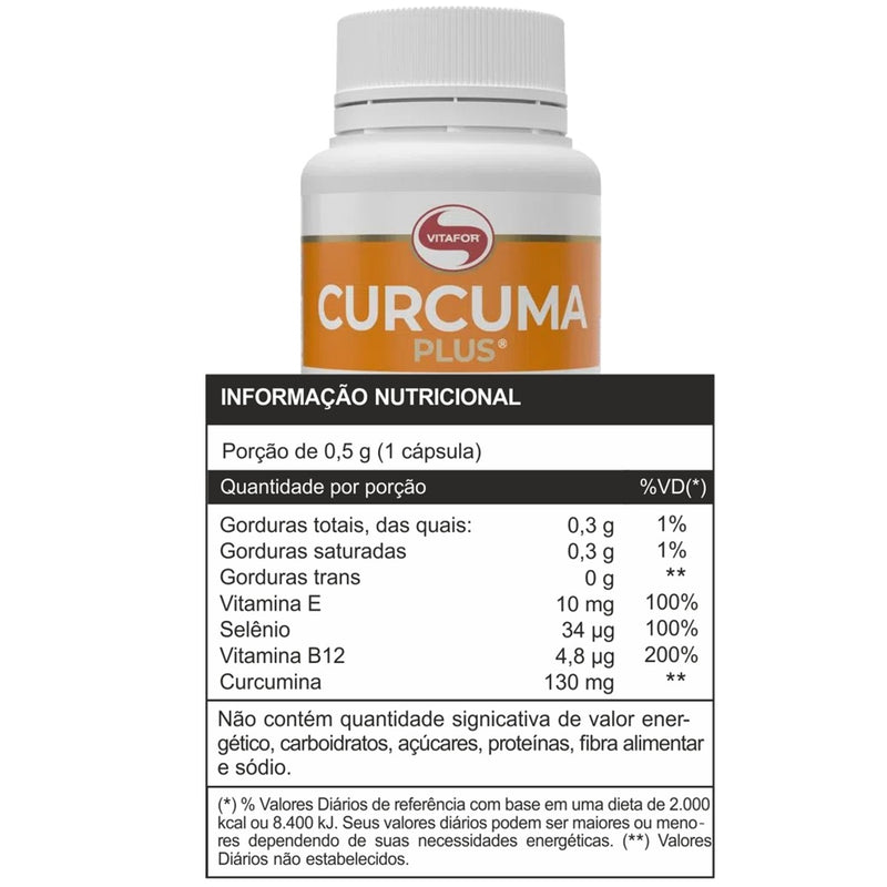 Vitafor Curcuma Plus - 60 Cápsulas Branco