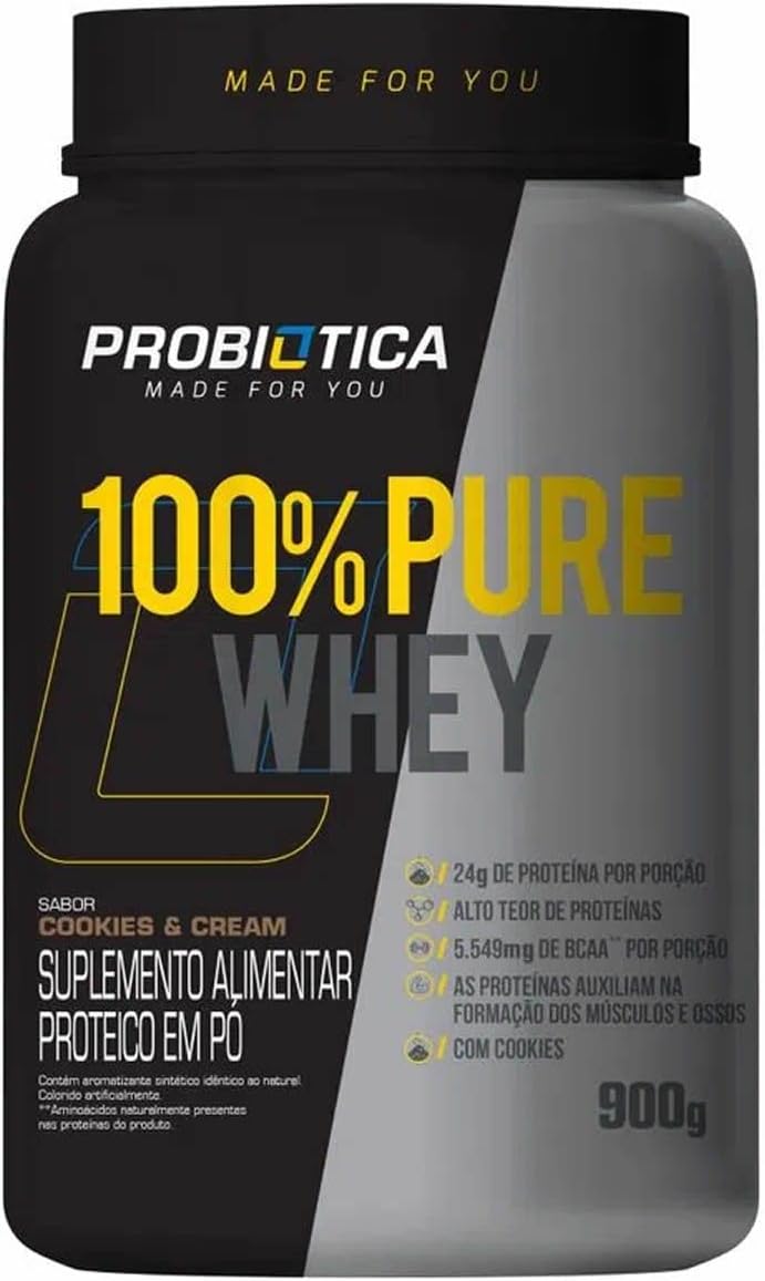 Probiótica 100% Pure Whey - 900G Cookies And Cream - Probiotica
