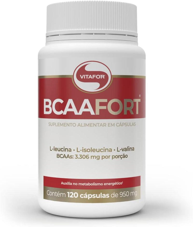 Vitafor - BCAA Fort - 120 Cápsulas, Branco