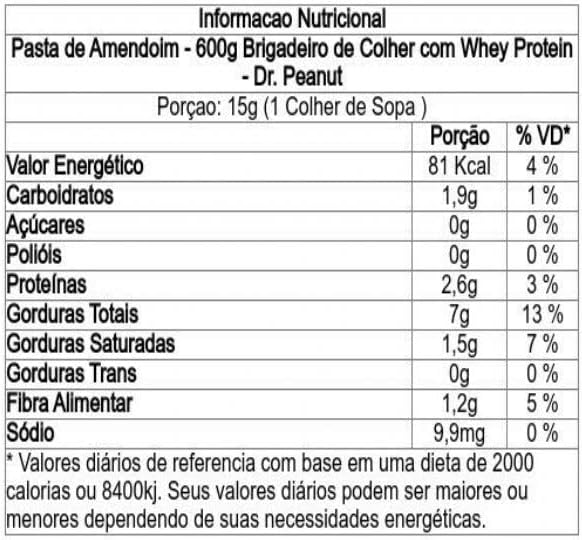 Dr. Peanut Pasta de Amendoim brigadeiro de colher (600g)