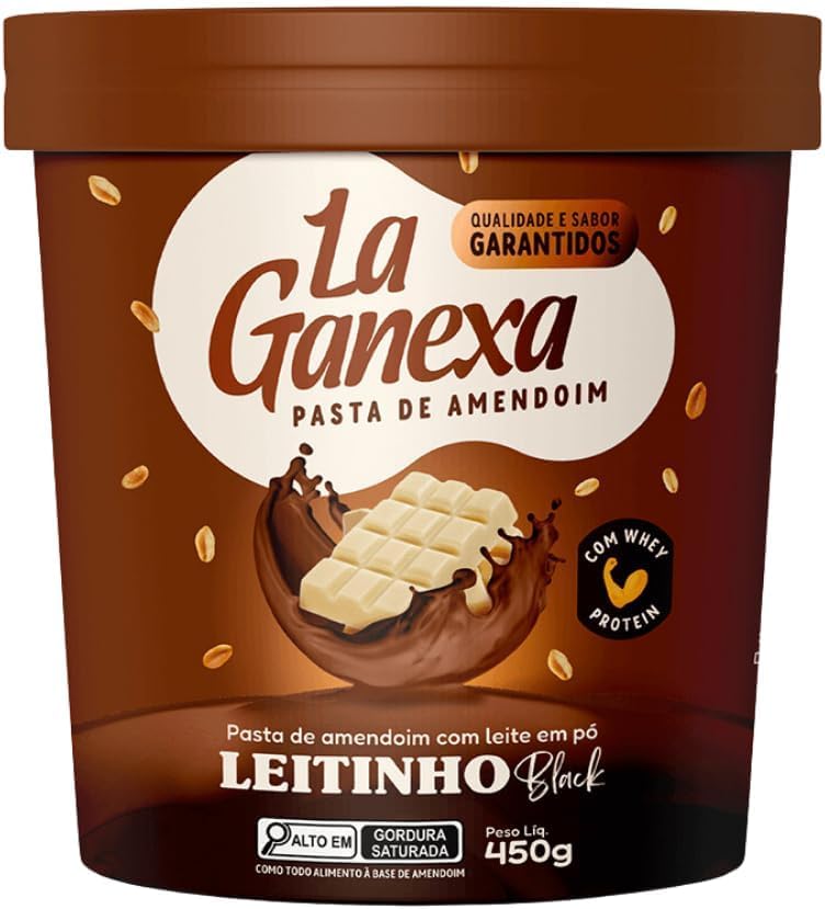 LA GANEXA Pasta De Amendoim Sabor Leitinho Black 450g