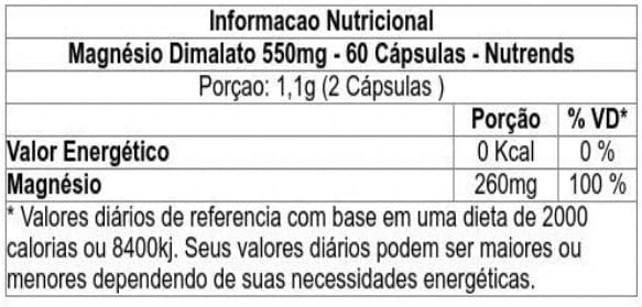 Nutrends Malato De Magnésio 60 Cápsulas