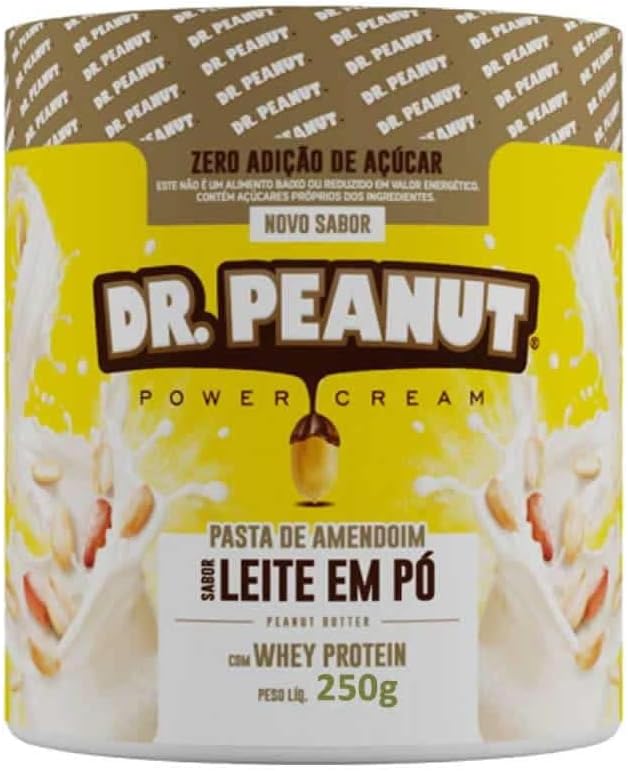 Pasta de Amendoim - 250g Leite em Pó com Whey - Dr. Peanut