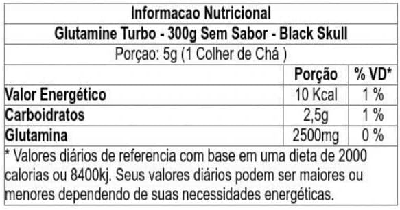 Glutamine Turbo (300g), Black Skull