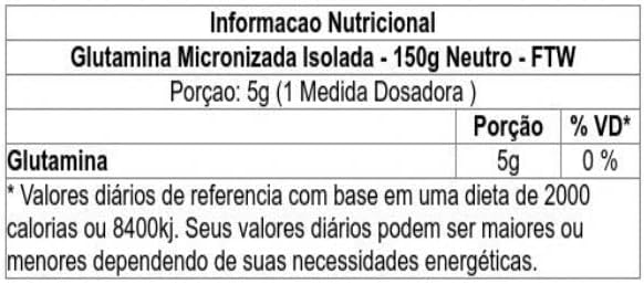 Fitoway Glutamina Micronizada Isolada - 150G Neutro - Ftw