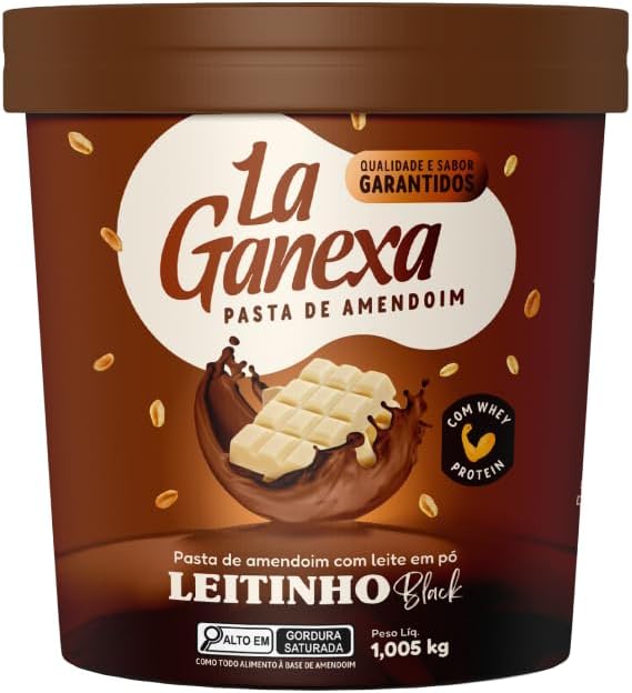 LA GANEXA Pasta De Amendoim Sabor Leitinho Black 1KG