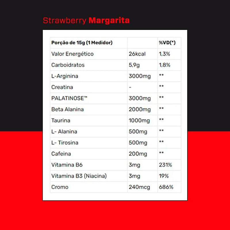 Pré Treino Prohibido Hardcore Pre-Workout, 3VS Nutrition - 360g - Suplemento energético