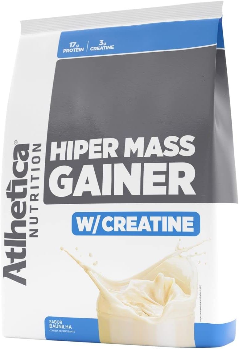 Hiper Mass Gainer Pro Séries (3Kg) - Sabor Baunilha, Atlhetica Nutrition