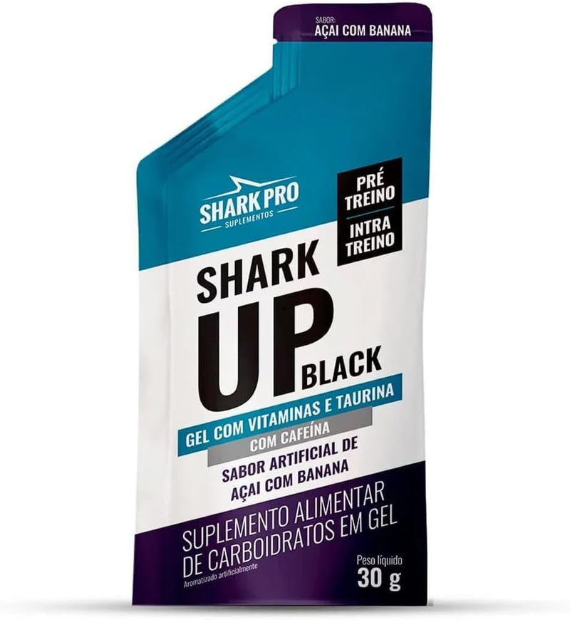 Shark Up Black Gel - 10 Sachês 30g Açaí Com Banana - Shark Pro