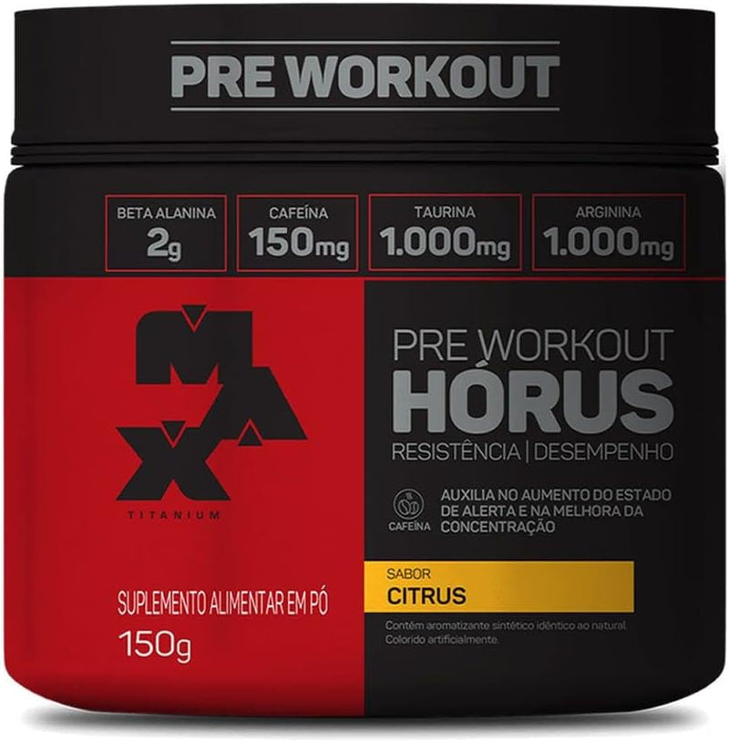 Max Titanium Hórus Pre Workout - 150G Citrus