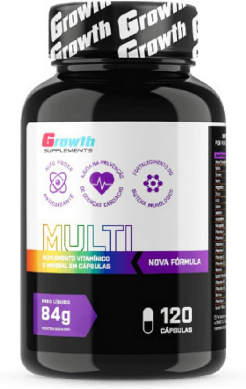 Multivitamínico (120 Cáps) (Nova Fórmula) - Growth Supplements