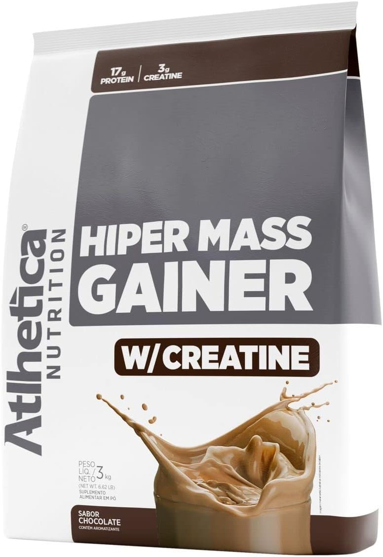 Atlhetica Nutrition Hiper Mass Gainer W/Creatine (3Kg) - Sabor Chocolate