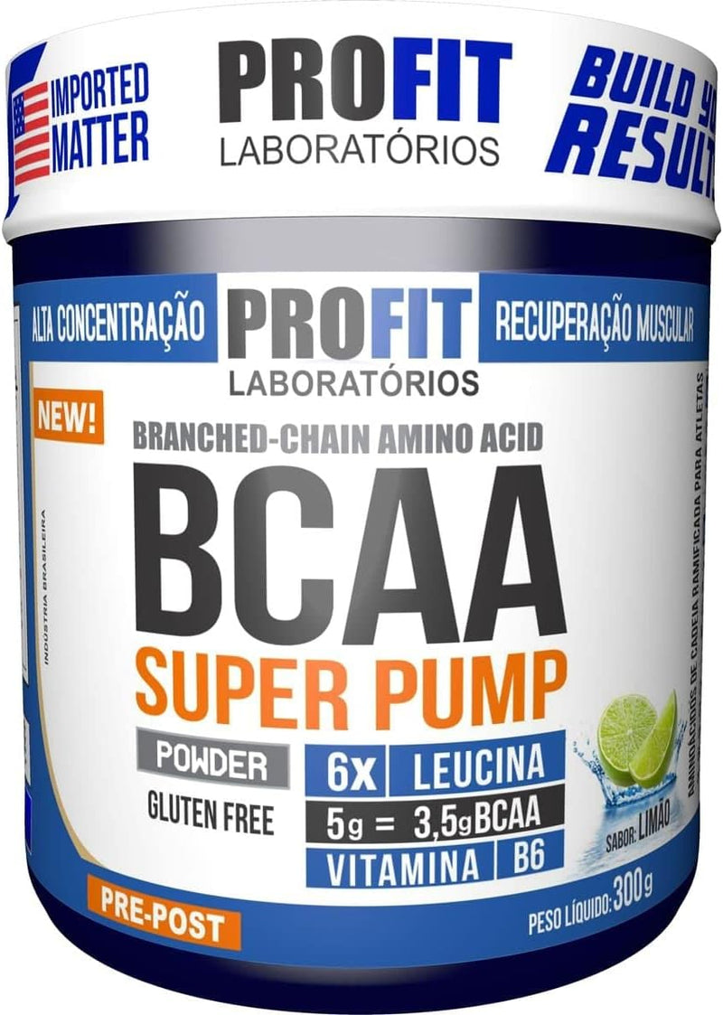 Profit Bcaa 6.1.1 Super Pump - Pote 300G - Limão