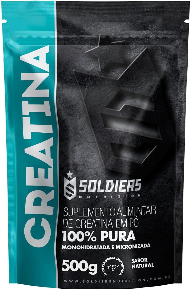 Creatina Monohidratada 500g - 100% Pura Importada - Soldiers Nutrition