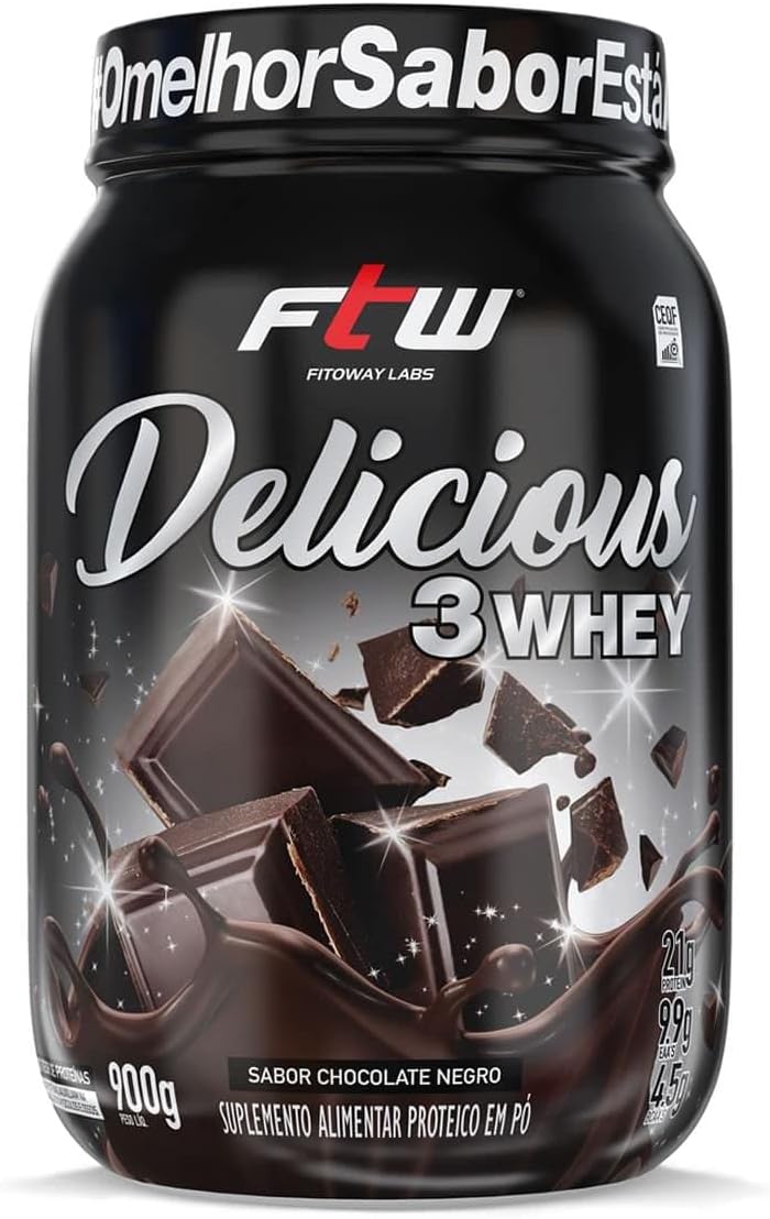 Fitoway Delicious 3 Whey - 900G Chocolate Negro - Ftw