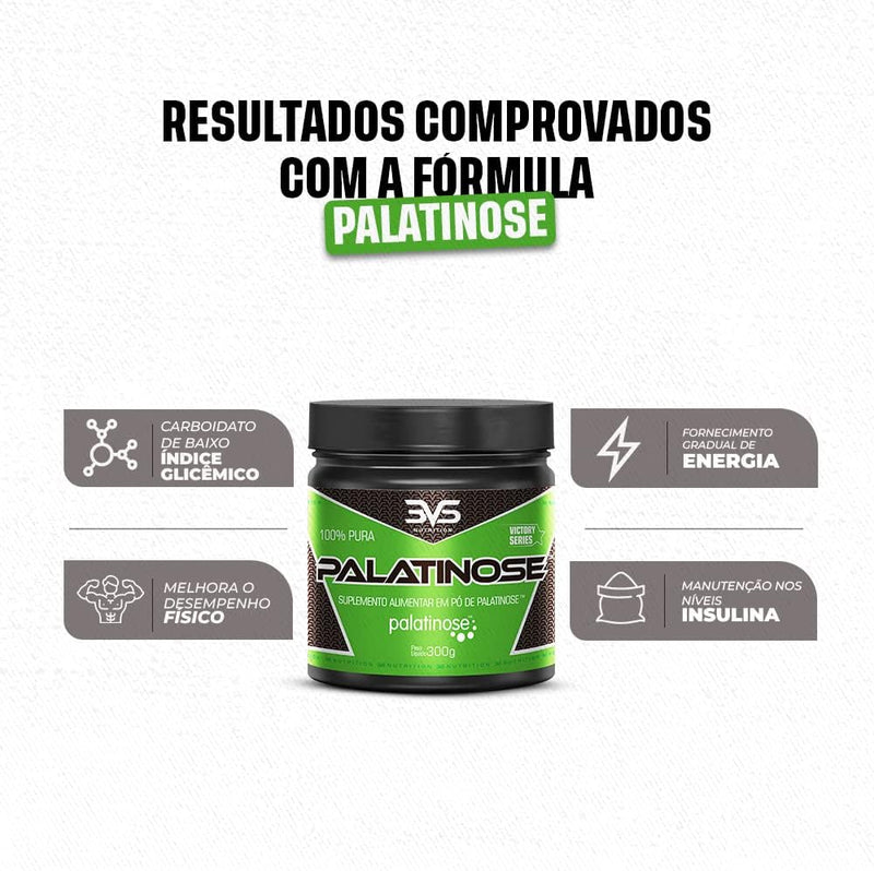 Palatinose, 3VS Nutrition, 300G - Carboidrato funcional de baixo índice glicêmico, 100% vegetal