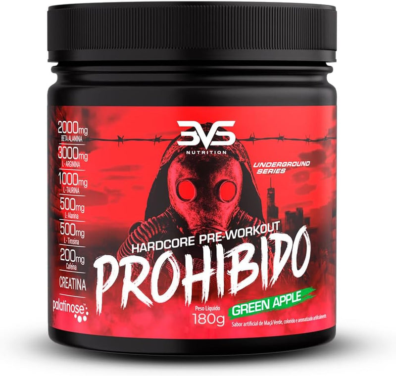 Pré Treino Prohibido Hardcore Pre-Workout, 3VS Nutrition | 180g