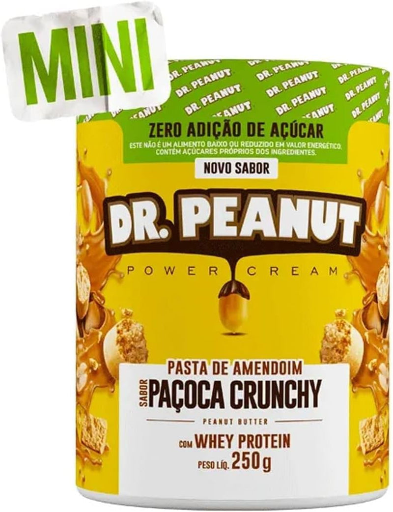 Dr. Peanut Pasta De Amendoim - 250G Paçoca Crunchy Com Whey Protein