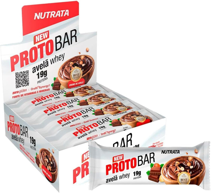 Nutrata Protobar Whey (8 Unidades - 70G) - Avelã Whey