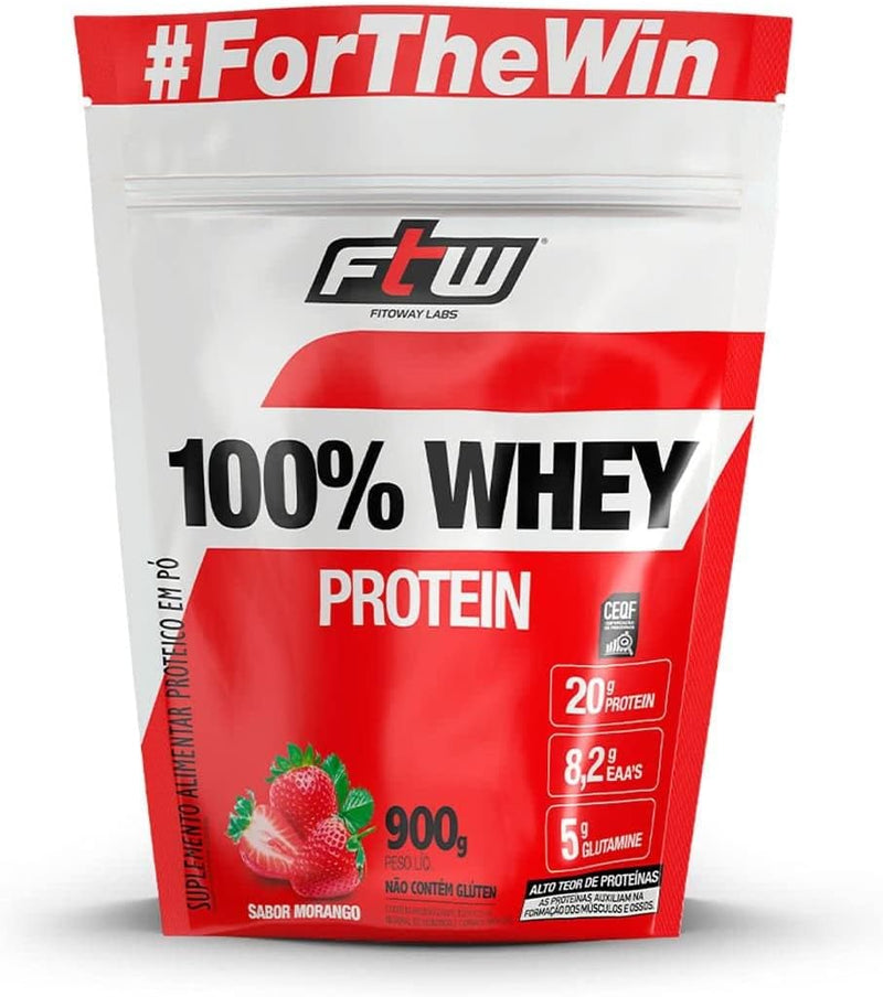 Fitoway FTW 100% WHEY REFIL 900g - SABOR MORANGO