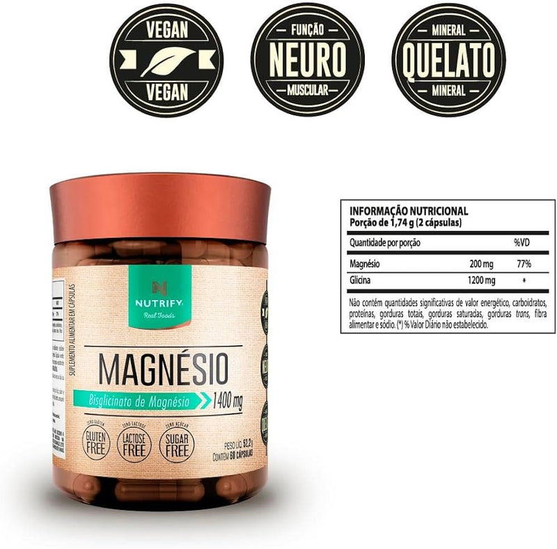 Nutrify Bisglicinato De Zinco - 60 Cápsulas