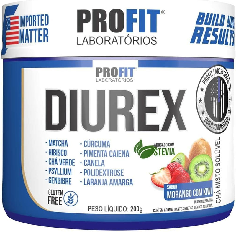 Diurex Suplemento Diurético e Termogênico 200g - Profit sabor:morango com kiwi, Cor: multi-colored, Tamanho único