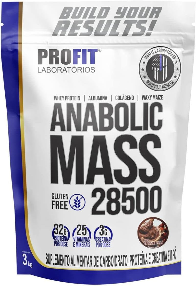 ProFit Anabolic Mass 28500 Refil Stand-Up - 3000G Creme De Avelã