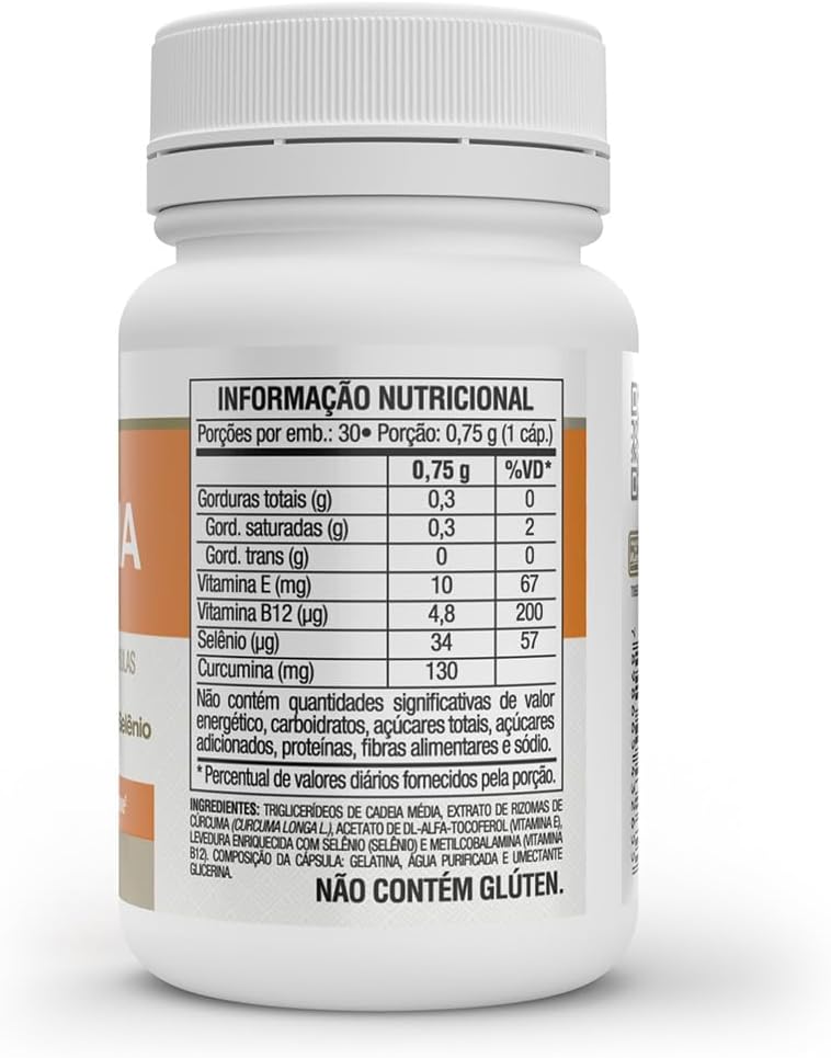 Vitafor - Curcuma Plus - 30 Cápsulas, Branco, 30 Cápsulas