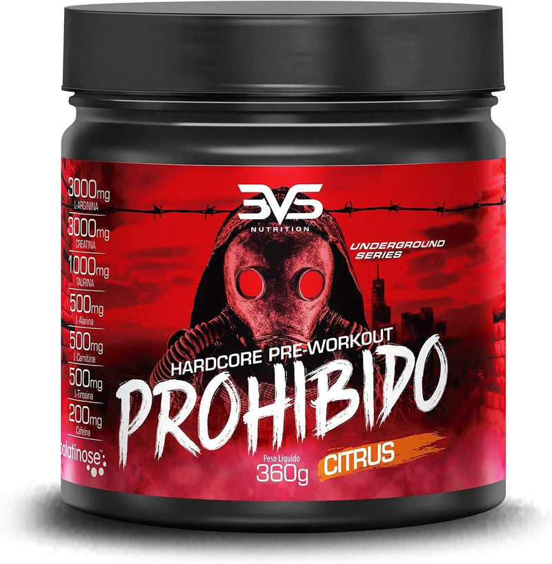 Pré Treino Prohibido Hardcore Pre-Workout, 3VS Nutrition | 360g