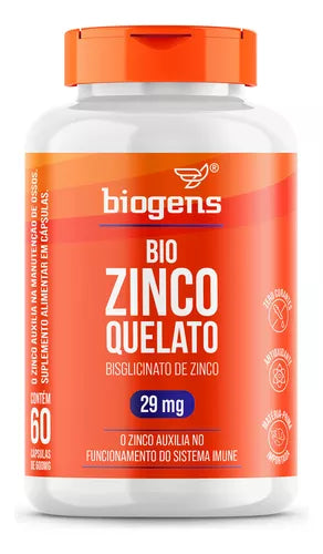 Bio Zinco Quelato 29mg Quelado 60 Cápsulas Biogens