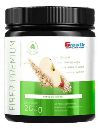 Fiber Premium - (psyllium, Fibra De Maçã) 250g - Growth