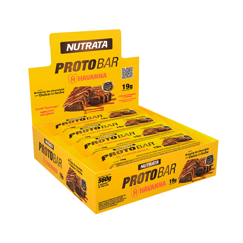 Nutrata Protobar Havanna Brownie De Chocolate Com Dulce De Leche - 8Uni | Nutrata